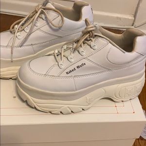 Naked wolf white sneakers